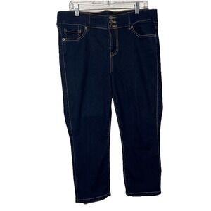 Torrid Super Soft High Waist Stretch Blue Crop Jeggings Size 14